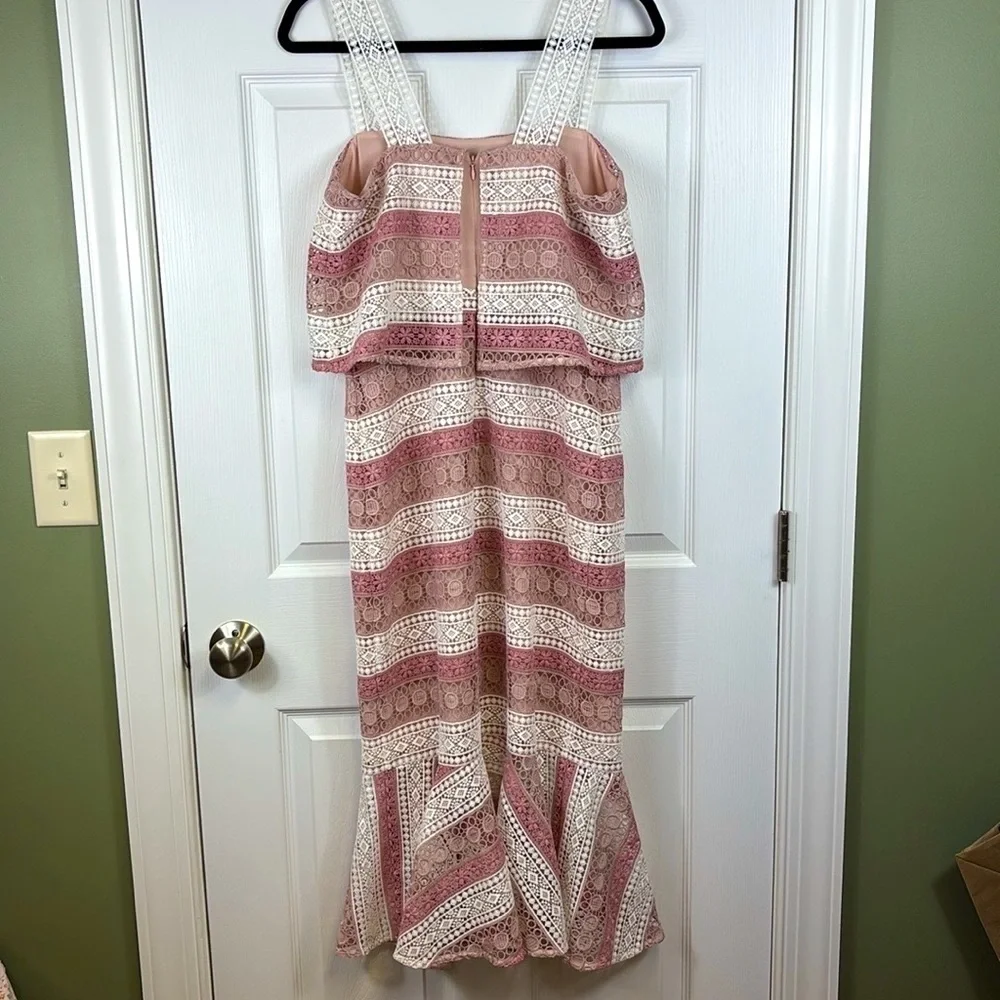 NWT Shoshanna lace Dunham dress blush pink sz 4 - Picture 10 of 11